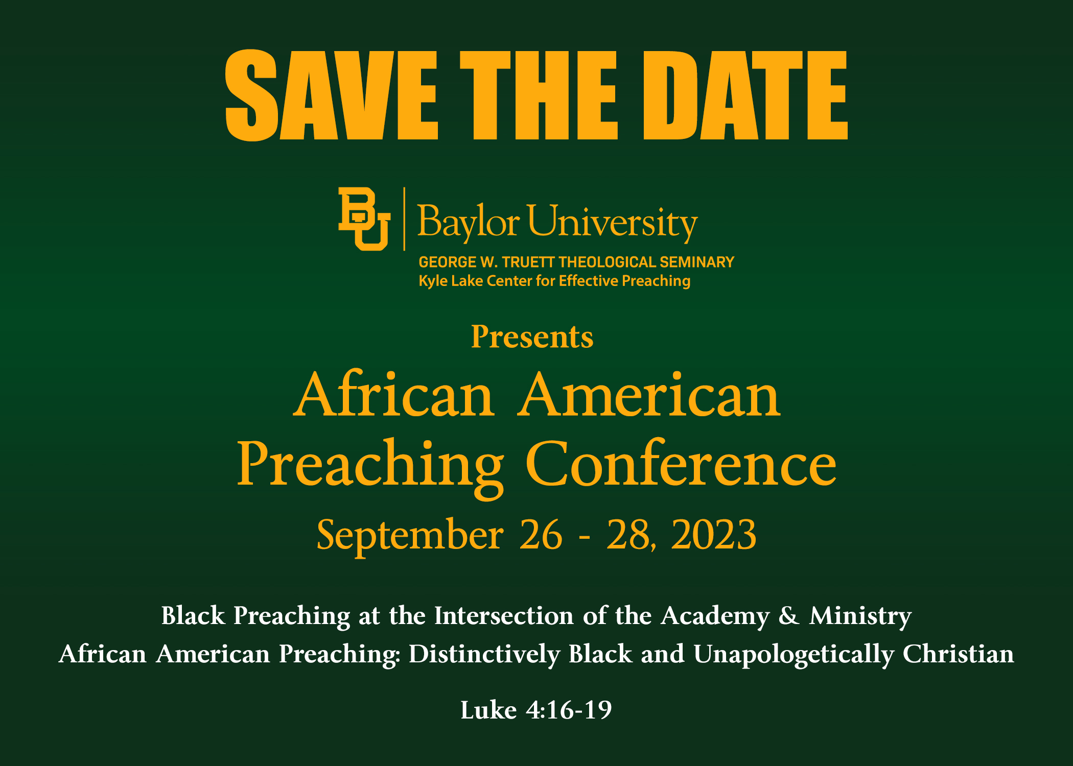 African American Preaching Conference W. Truett Theological